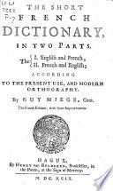 The Short French Dictionary