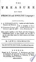 The treasure of the French and English languages