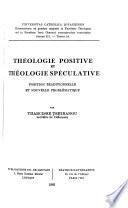 Théologie positive et théologie spéculative