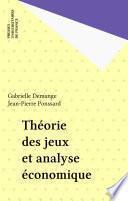 Théorie des jeux et analyse économique