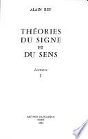 Théories du signe et du sens