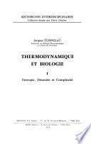 Thermodynamique et biologie