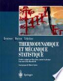 Thermodynamique et mécanique statistique