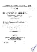 Thèse, etc. (Des hémorrhagies utérines, etc.).