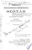 Thibaut [i.e. Haas] francia-magyar és magyar-francia szótár: rész. Francia-magyar