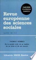 Thomas Hobbes. De la société civile, de sa matière, de sa forme et de son pouvoir