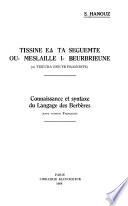 Tissine e[Delta] ta seguemte ou- meslaille I-beurbrieune