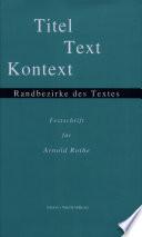 Titel - Text - Kontext