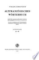 Tobler-Lommatzsch altfranzösisches Wörterbuch
