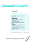 Tolérances et écarts dimensionnels, géométriques et d’états de surface