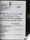 Tombes et monuments juifs de la division no 96-97 au cimetière du Père-Lachaise à Paris