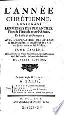 Tome Dixiéme, Qui comprend les Messes depuis le quatorziéme Dimanche après la Pentecôte, jusqu'au dix-huitiéme