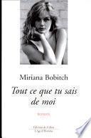 Tout ce que tu sais de moi