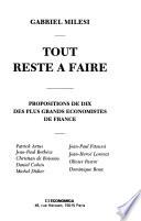 Tout reste à faire