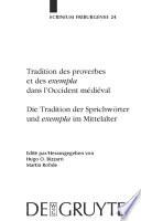 Tradition der Sprichwörter und exempla im Mittelalter
