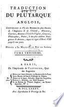 Traduction de Plutarque anglois,
