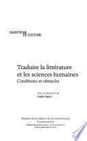 Traduire la littérature et les sciences humaines