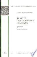 Traicté de l'oeconomie politique