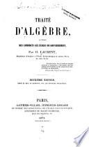 Traité d'algèbre à l'usage des candidats aux écoles du gouvernement