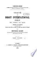 Traité de droit international public en temps de paix