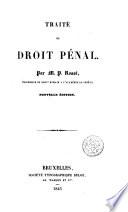 Traité de droit pénal
