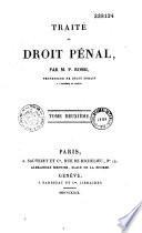 Traité de droit pénal