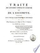 Traité de l'intérêt simple et composé et de l'escompte