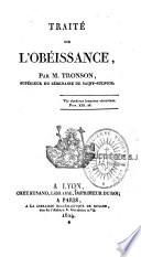 Traité de l'obéissance