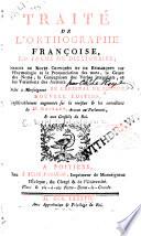 Traité de l'orthographe françoise