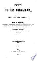 Traité de la chaleur, considérée dans ses applications,.