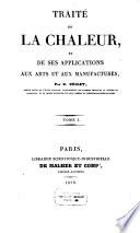 Traité de la chaleur, et de ses applications aux arts et aux manufactures
