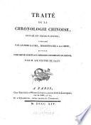 Traité de la chronologie chinoise