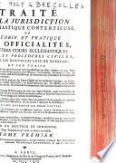 Traité de la jurisdiction ecclésiastique contentieuse