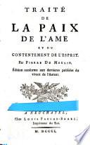 Traité de la paix de l'âme et du contentement de l'esprit