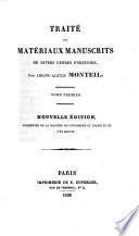 Traité de matériaux manuscrits de divers genres d'histoire