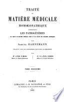Traité de matière medicale homoeopathique