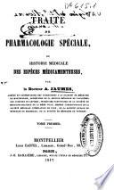 Traité de pharmacologie spéciale