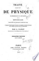 Traité de physique expérimentale et appliquée, et de météorologie