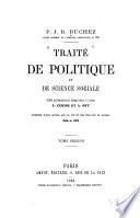 Traité de politique et de science sociale