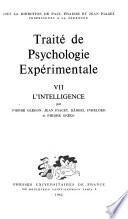 Traité de psychologie expérimentale