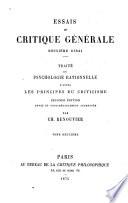 Traité de psychologie rationnelle d'après les principes du criticisme