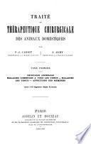 Traité de thérapeutique chirurgicale des animaux domestiques