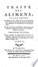 Traite des alimens. 3. ed. par Jacques Jean Bruhier