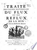 Traité des causes naturelles du flux, et du reflux de la mer Par Scalberge Miniere
