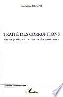 Traité des corruptions ou les pratiques incorrectes des entreprises