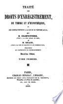 Traité des droits d'enregistrement, de timbre et d'hypothèques