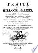 Traité des horloges marines... par M. Ferdinand Berthoud...