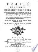 Traité des peines des secondes nôces
