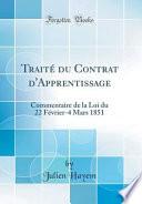 Traité du Contrat d'Apprentissage