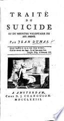 Traité du Suicide, ou du meurtre volontaire de soimeme